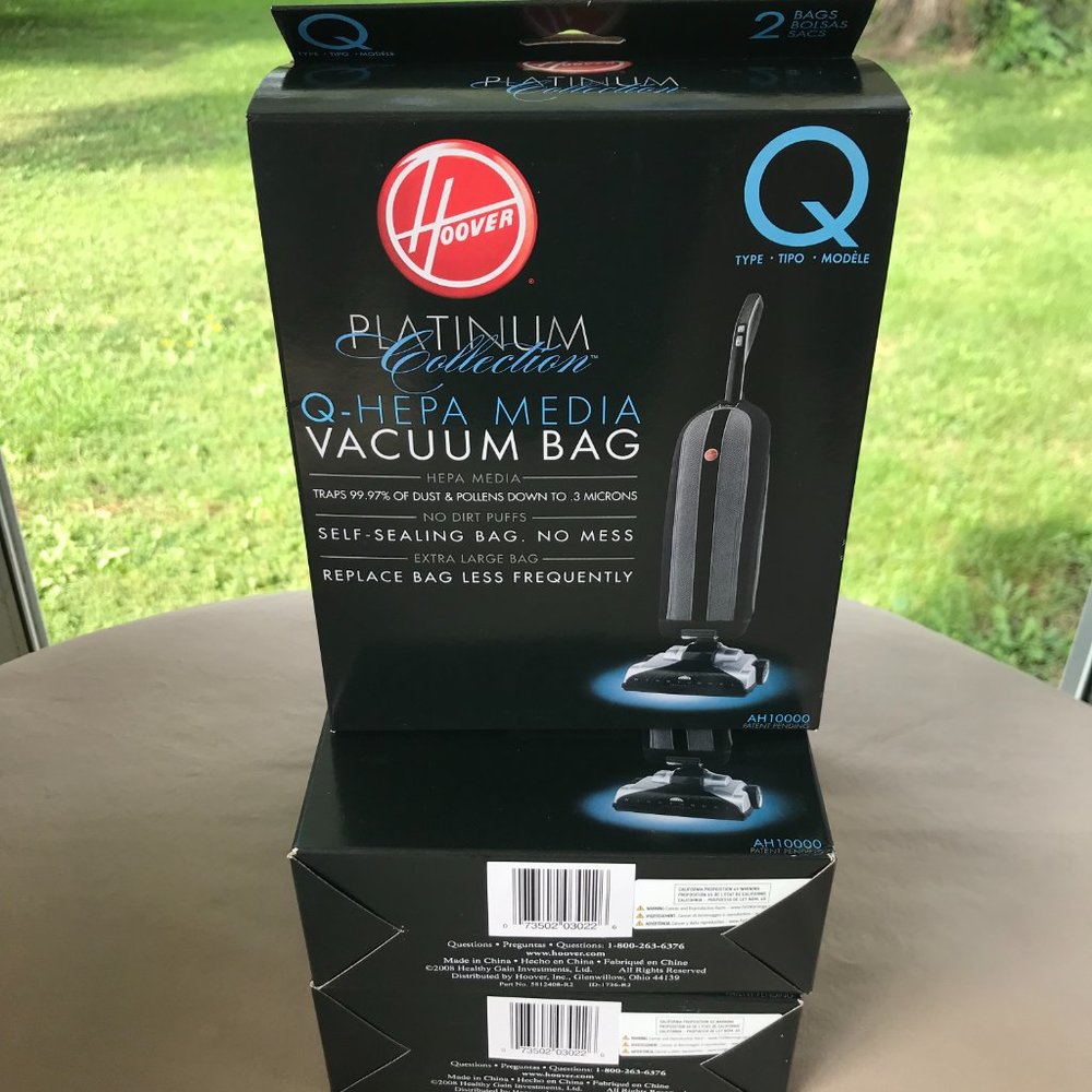 Hoover Platinum Collection Q-Hepa Media Vacuum Bag Q Type-2 bags per box